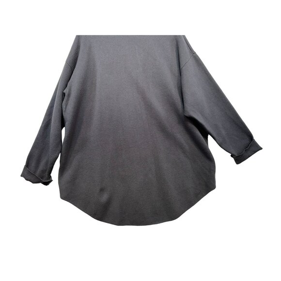 Zara Womens Button-Up Oversized Knit Shirt Jacket M Gray Made In Turkey Heavy - Picture 10 of 12